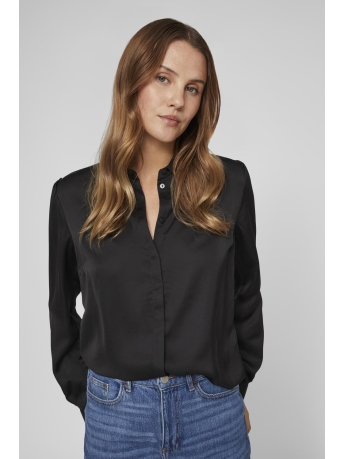 Vila Blouse VIELLETTE SATIN L/S SHIRT NOOS 14063320 Black