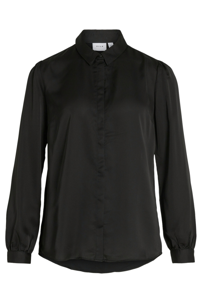 VIELLETTE SATIN L/S SHIRT NOOS 14063320 Black