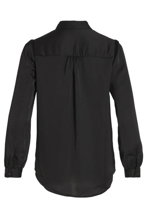 Vila viellette satin l/s shirt - noos