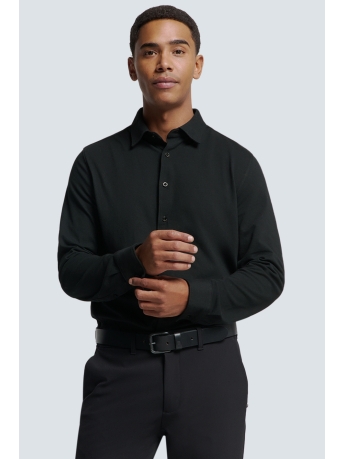 NO-EXCESS Overhemd TIJDLOZE BASIC PIQUE SHIRT N4186 020 BLACK