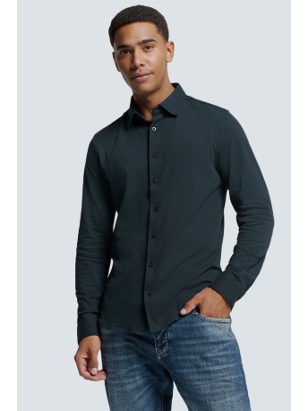 NO-EXCESS Overhemd TIJDLOOS BASIC PIQUE SHIRT N4186 078 NIGHT