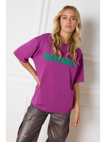 Refined Department T-shirt MAGGY KNITTED REFINED T SHIRT R2408707462 801 PURPLE