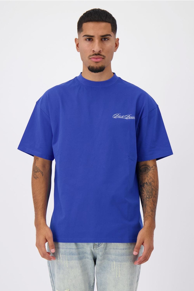 CALLIGRAPHY T SHIRT 1 224 3 01 COBALT BLUE