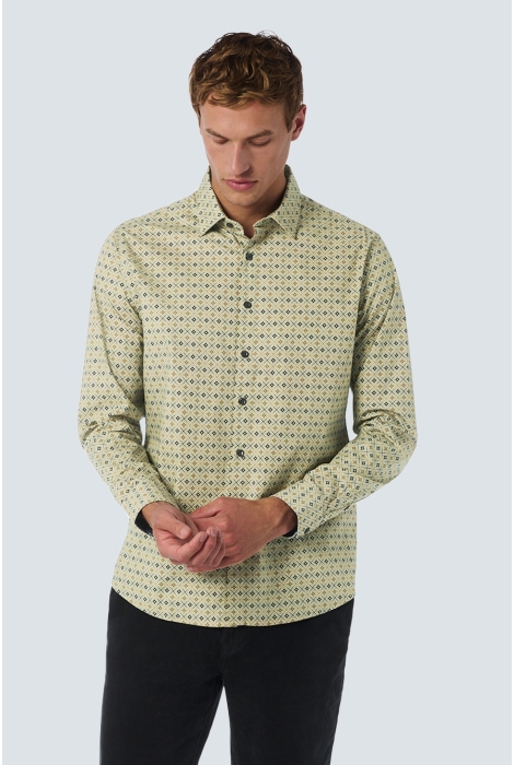 NO-EXCESS shirt stretch allover printed