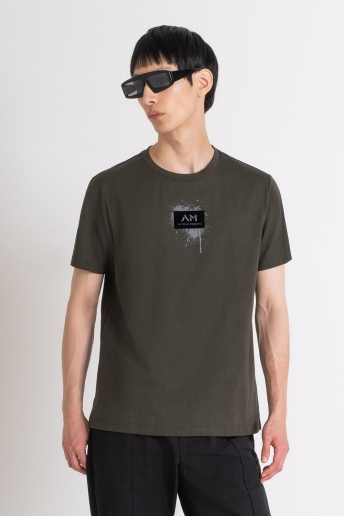 Antony Morato T-shirt T SHIRT REGULAR FIT MMKS02435 FA100240 4075 DARK ARMY