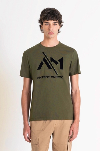 Antony Morato T-shirt T SHIRT REGULAR FIT MMKS02453 FA100240 4075 DARK ARMY