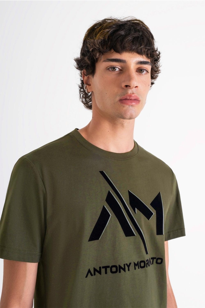 T SHIRT REGULAR FIT MMKS02453 FA100240 4075 DARK ARMY