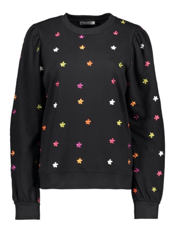 Geisha Trui SWEATER MET BLOEMEN 42553 21 Black/Multi