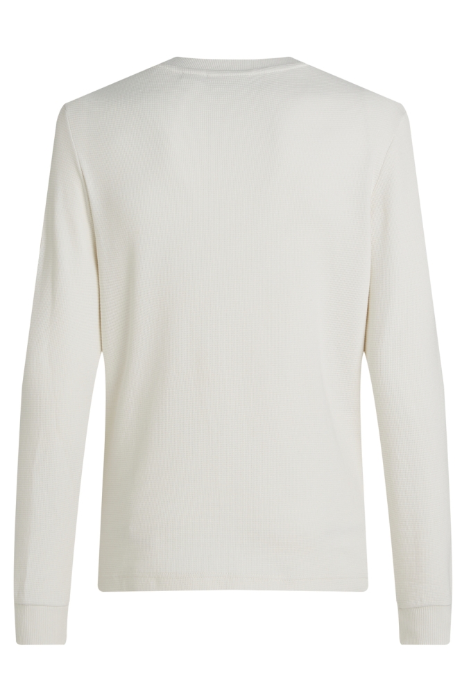 BADGE WAFFLE LS TEE J30J323485 YBI IVORY