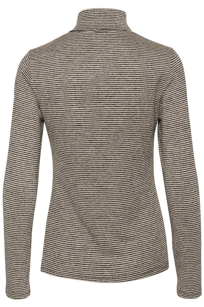 CUALEXANDRA JERSEY ROLLNECK 50111030 106406 Timber Wolf/ Black Stripe