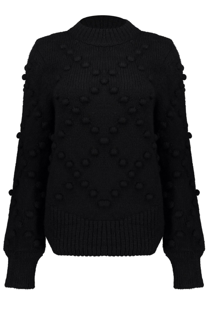 GEBREIDE TRUI MET DOTS 44554 23 000999 Black