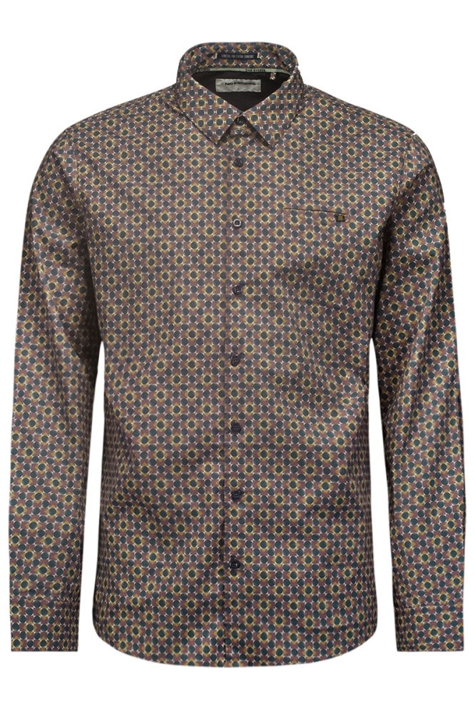 ALLOVER PATTERN SHIRT 25430915 083 AUBERGINE