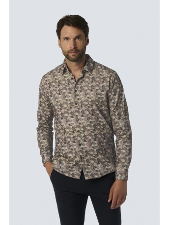 NO-EXCESS Overhemd CHECK PRINT CORDUROY SHIRT 25430918 049 SMOKE