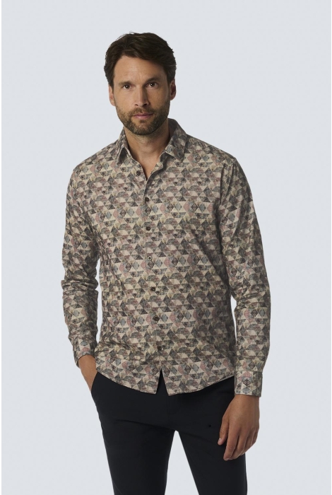 NO-EXCESS shirt allover printed corduroy