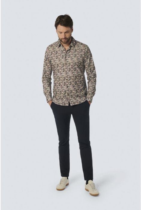 NO-EXCESS shirt allover printed corduroy