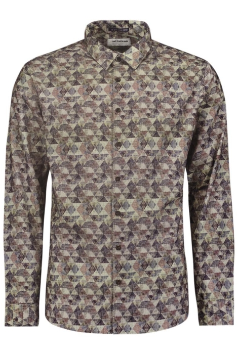 NO-EXCESS shirt allover printed corduroy