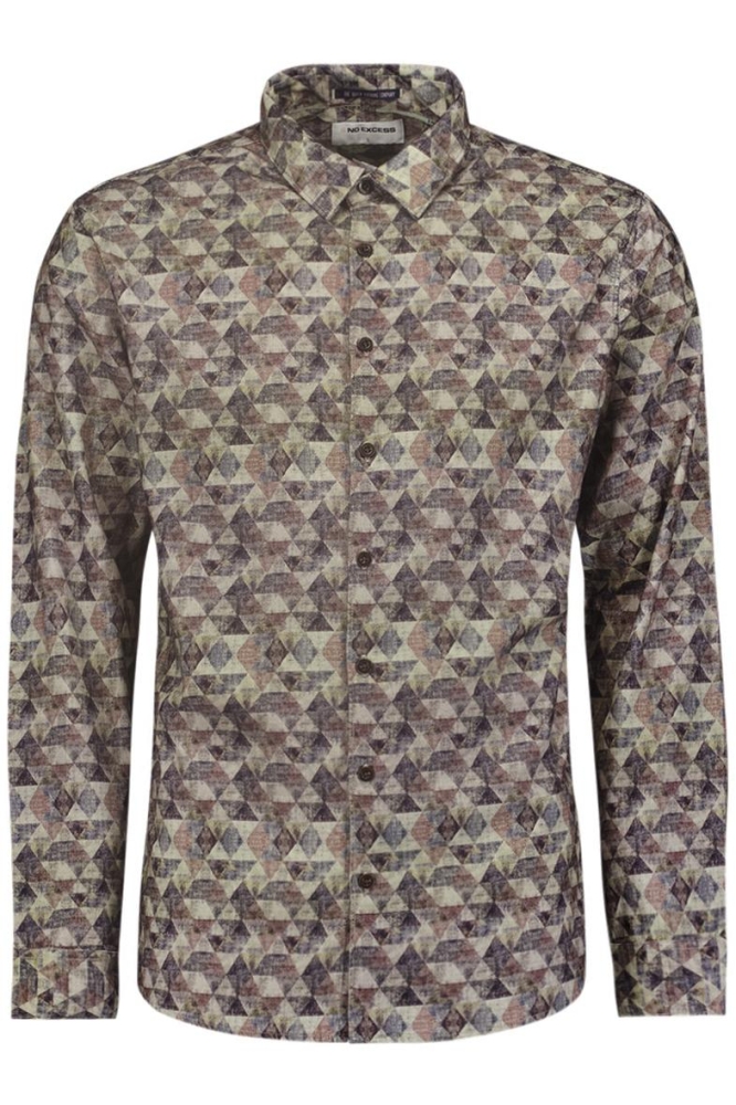 CHECK PRINT CORDUROY SHIRT 25430918 049 SMOKE