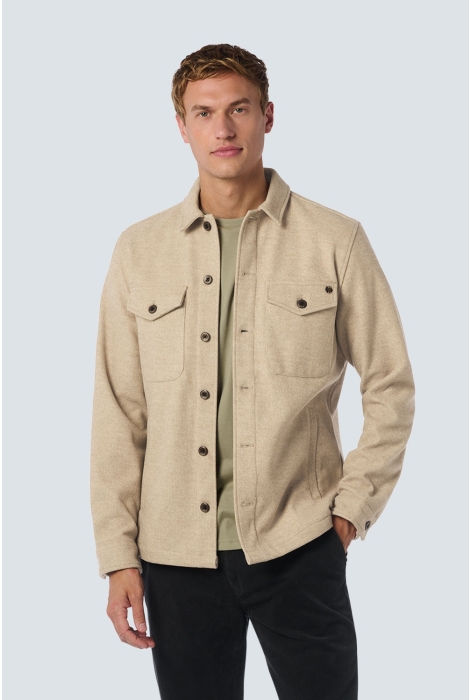 NO-EXCESS overshirt button closure melange