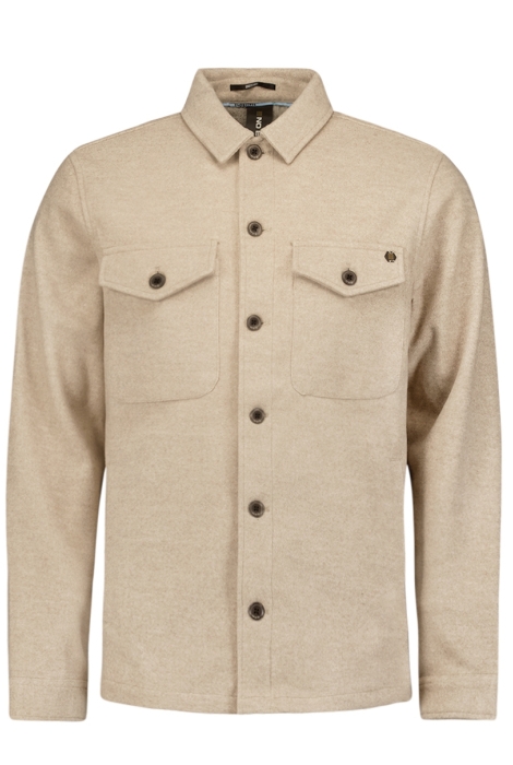 NO-EXCESS overshirt button closure melange