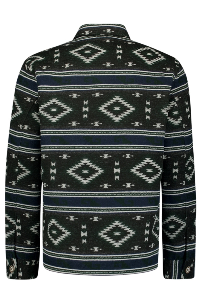 AZTEC PATTERN OVERSHIRT 25510909 020 BLACK