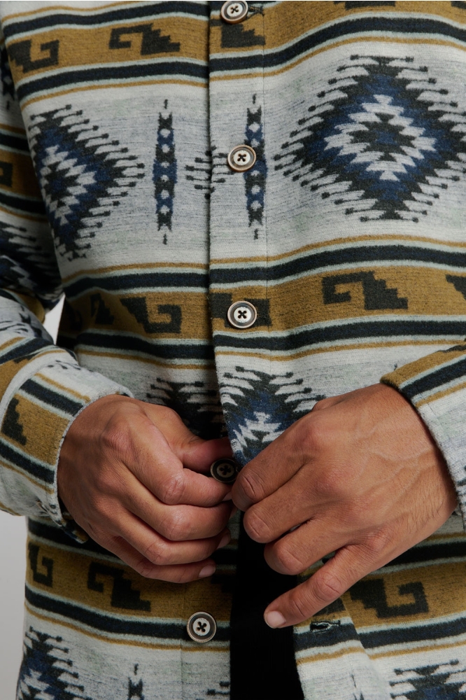 AZTEC PATTERN OVERSHIRT 25510909 122 CEMENT