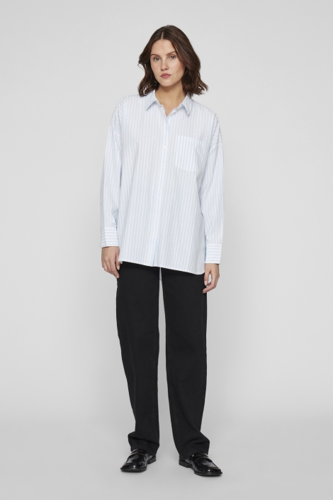 Vila vidarma l/s loose button shirt - no