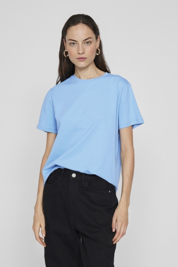 Vila T-shirt VINORA S/S T-SHIRT - NOOS 14103448 BLISSFUL BLUE