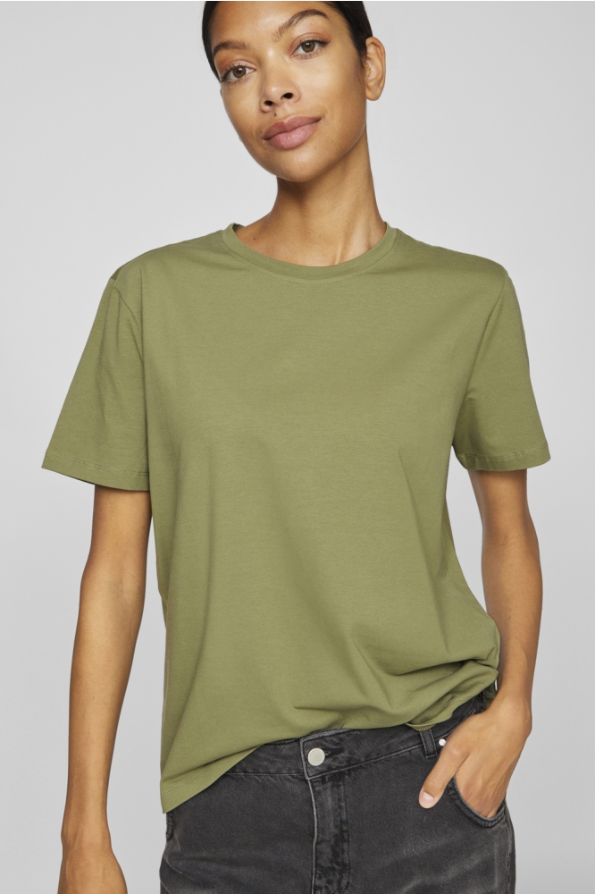 VINORA S/S T-SHIRT - NOOS 14103448 OIL GREEN