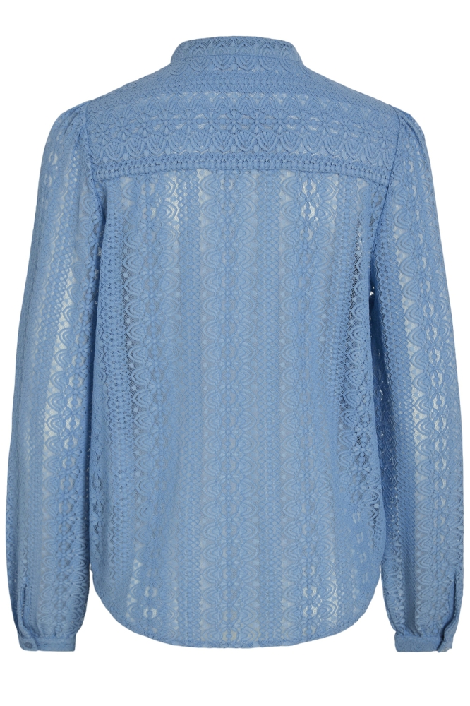 VICHIKKA LACE L/S SHIRT- NOOS 14082977 BLISSFUL BLUE