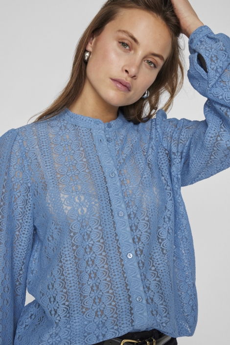 Vila vichikka lace l/s shirt- noos