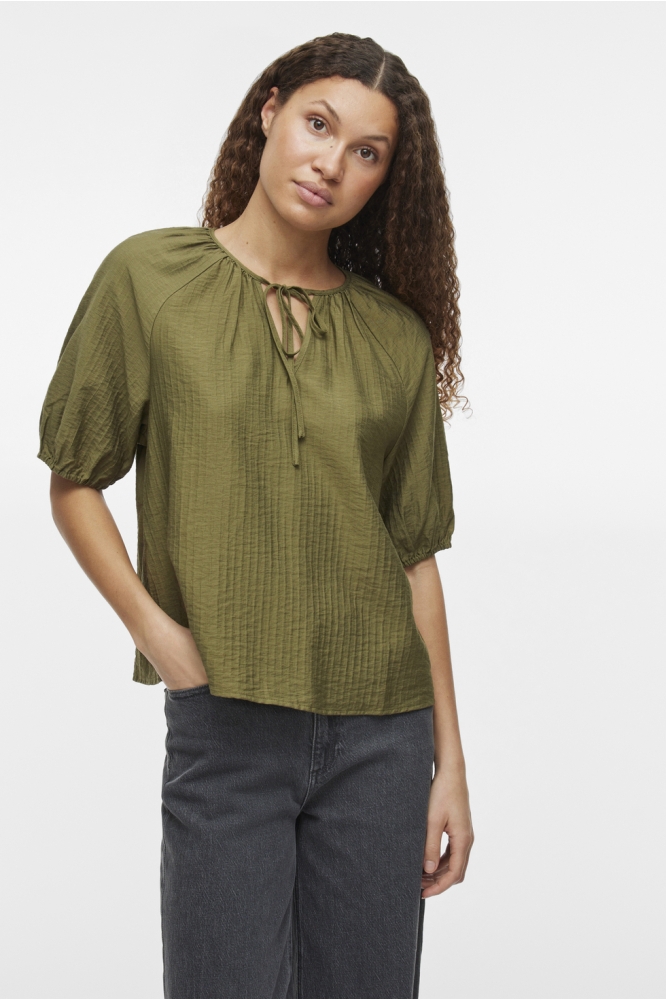 VICLO 2/4 V-NECK TOP - NOOS 14102609 CAPULET OLIVE