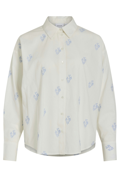 Vila viholma embrodiery l/s loose shirt