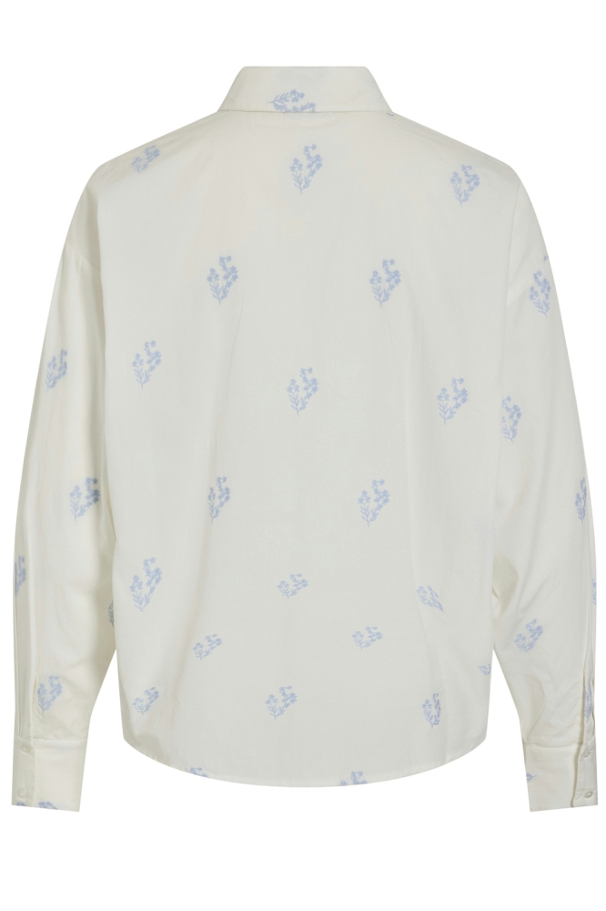 VIHOLMA EMBRODIERY L/S LOOSE SHIRT 14105433 SNOW WHITE/KENTUCKY