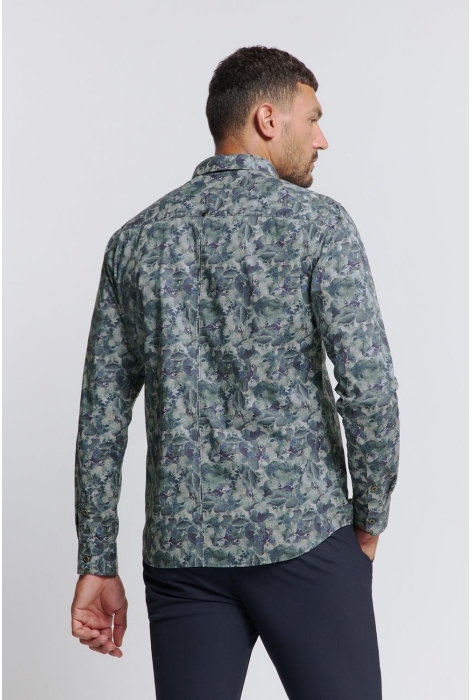 NO-EXCESS shirt stretch allover printed