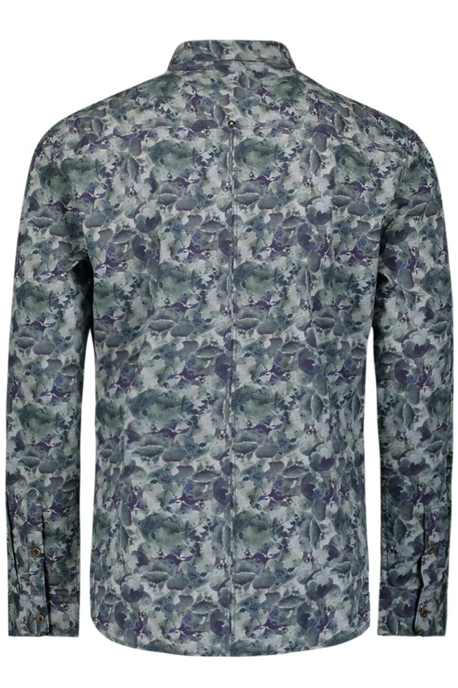 PRINTED STRETCH SHIRT 26431112 098 BLUEBERRY