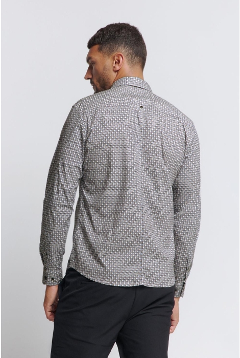 NO-EXCESS shirt stretch allover printed