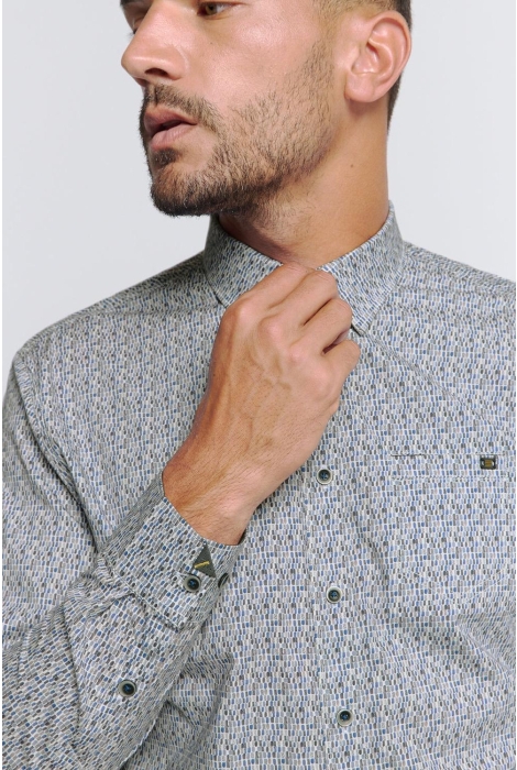 NO-EXCESS shirt stretch allover printed