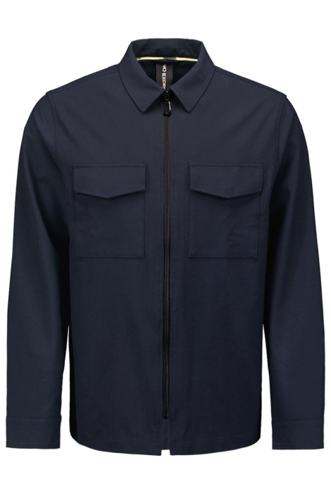 NO-EXCESS overshirt zip closure stretch