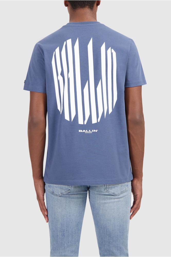 GRUNGE LOGO T SHIRT 24039105 93 BLUE GREY