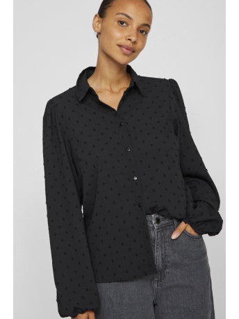 Vila Blouse VIBRIETTA L/S SHIRT/R 14102572 BLACK BEAUTY