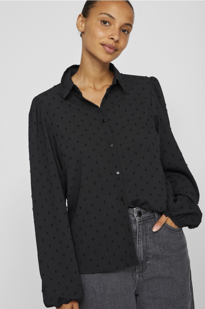 VIBRIETTA L/S SHIRT/R 14102572 BLACK BEAUTY