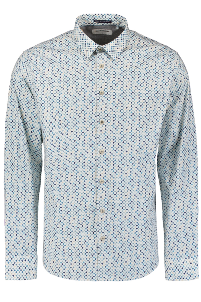 PRINTED STRETCH SHIRT 27430108 SEABLUE