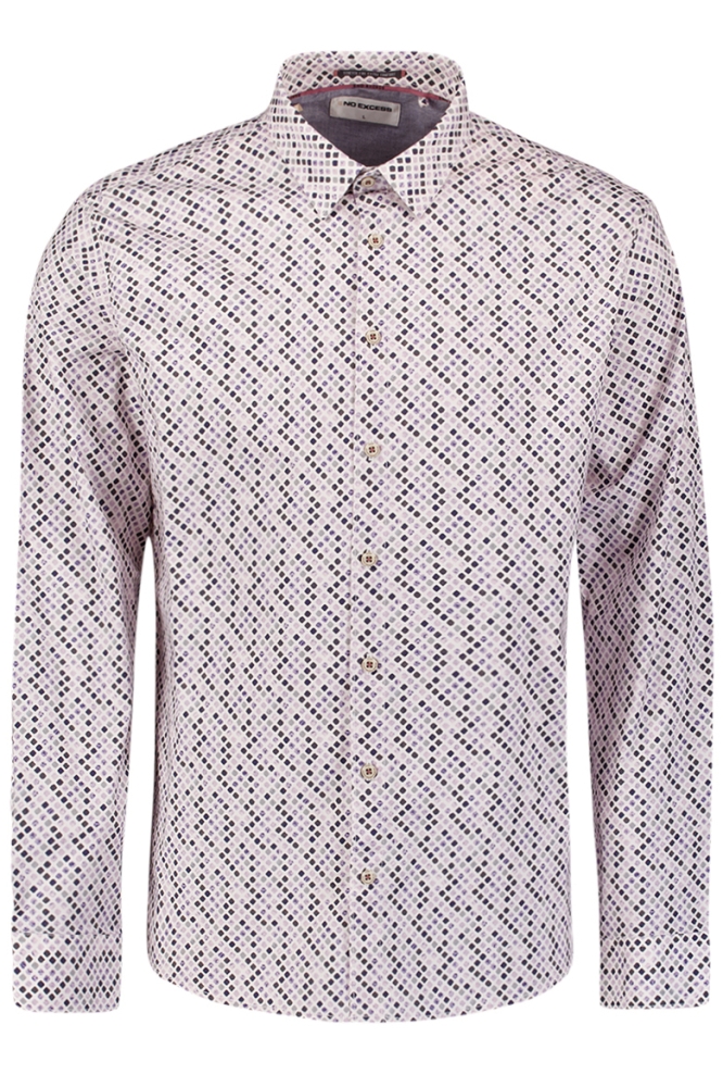 PRINTED STRETCH SHIRT 27430108 146 MAUVE