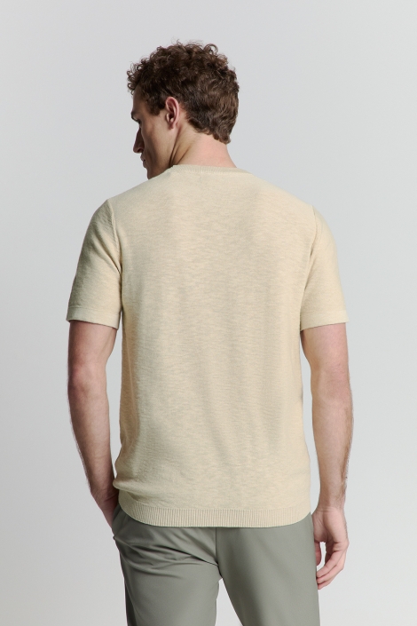 NO-EXCESS pullover short sleeve crewneck soli