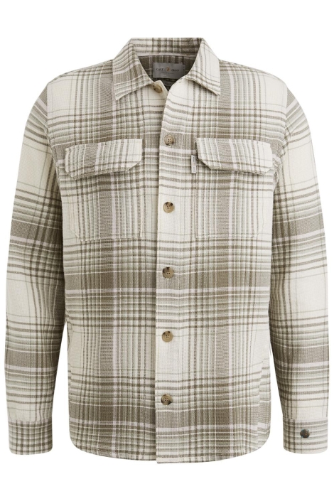 Cast Iron long sleeve shirt check weave yd