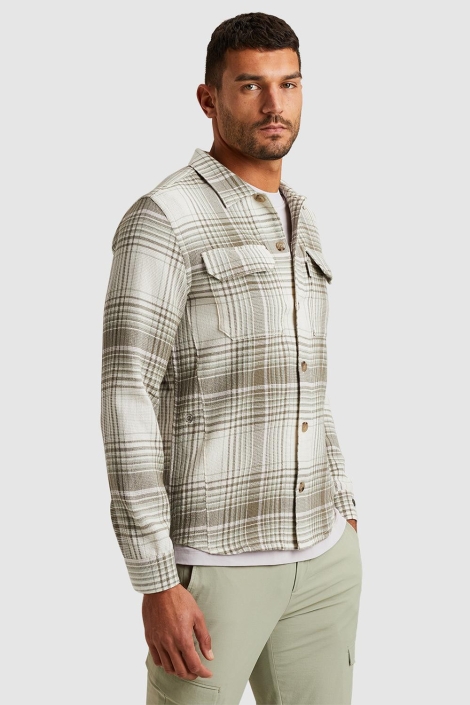 Cast Iron long sleeve shirt check weave yd