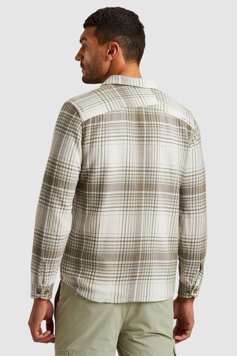 Cast Iron long sleeve shirt check weave yd