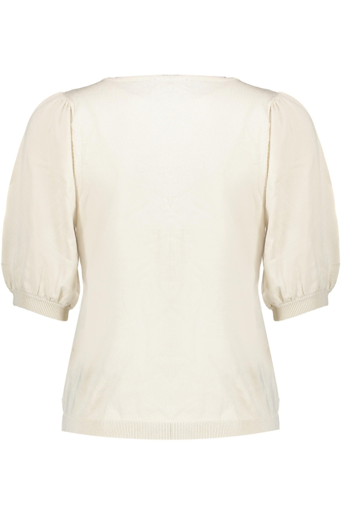 TOP MET GEPLOOIDE MOUWEN 54006 10 LIGHT SAND