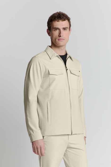 NO-EXCESS overshirt full zipper stretch sedoc