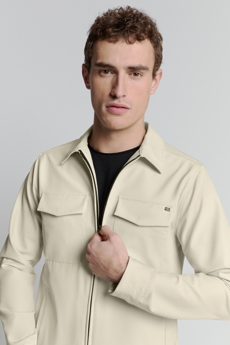 NO-EXCESS overshirt full zipper stretch sedoc